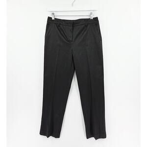 MARELLA Italy Dress Pants Womens 6 Black Satin‎ Trouser Versatile Staple Classic